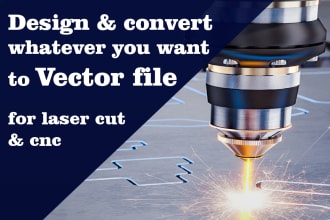 draw your ideas and convert any pictures to dxf vector for laser cutting