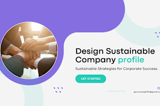 design company profile on pdf presentation and annual report
