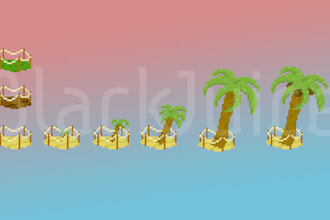 create 2d pixel art background props and objects for your game