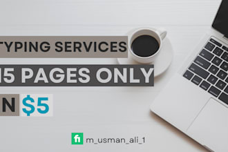provide typing services, retype from PDF, images to ms word doc