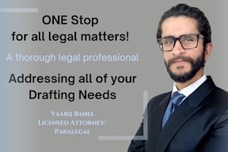 provide legal drafting, research, paralegal services