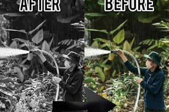 old photos restore, fix photos, and colorize in 12 hours