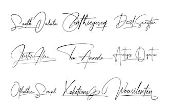 do professional handwritten signature or photography logo