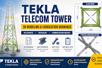 create tekla steel detailing drawings