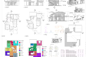 design architectural models and convert pdf, sketches to cad, revit