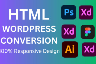 expert psd xd figma sketch to html and wordpress conversion services