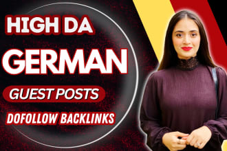 build quality SEO dofollow backlinks on german guestpost by high da linkbuilding