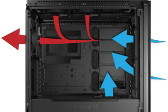 make a PC airflow conveyors to reduce hardware temperatures