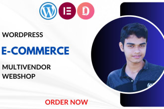 make and design multivendor ecommerce dokan or online shop by woocommerce