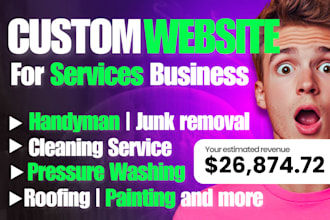 make handyman, junk, office cleaning, painting, pressure washing service website