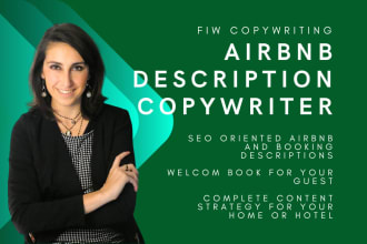 copywrite airbnb and vrbo listings and welcome book