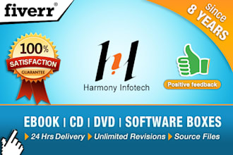 design ebook,cd,dvd cover, software box in 24 hours