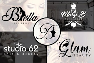 design beautiful hair salon logo within new concepts
