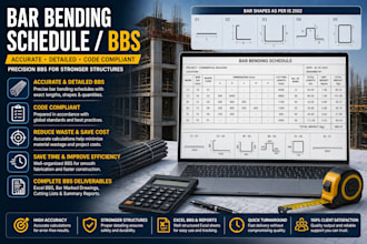 prepare bar bending schedule bbs and rebar quantity takeoff