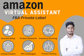 be your amazon fba consultant and amazon virtual assistant, amazon store setup
