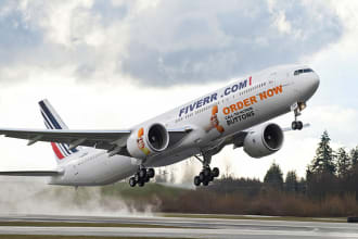 make professional your Logo or Image and Text on aircraft or truck