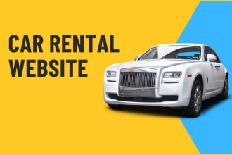 create car rental taxi booking or car dealership website with SEO