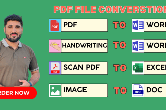 convert files from scan PDF to excel and word, handwriting to word and excel