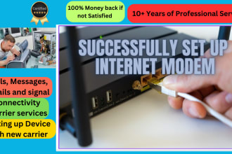 help to setup, fix wifi internet modem, router connectivity and slow speed