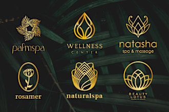 design luxurious spa, skin care, salon and wellness logo design