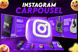 design attractive social media carousel posts for your instagram