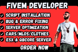 be your fivem developer and fix esx or qbcore server