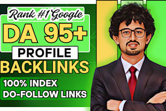 do 200 SEO profile backlinks high da social media profile link building service