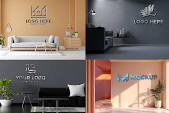 design customized zoom virtual background with 3d logo