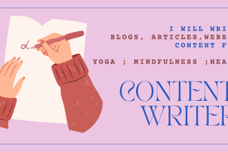 write blogs I articles I website content for health and yoga