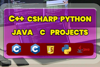 create cpp, python, java, csharp, and c programming project