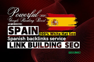build google ranking with high da spanish backlinks spain SEO linkbuilding