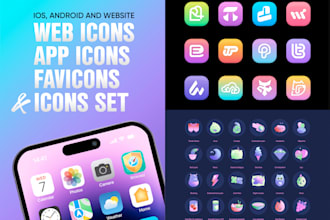 do trendy and modern icon design for website or mobile app