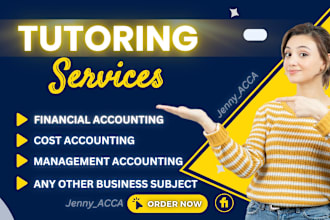 tutor in financial accounting cost accounting and management accounting tasks