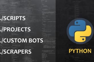 create python scripts, bots, scraper and projects