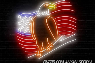 design 2 awesome neon light logo or neon sign professionally