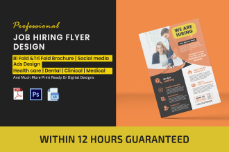 design engaging job hiring, job recruitment flyer brochures