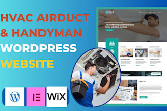 create a modern hvac website, air duct cleaning and installation service website
