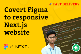 convert figma to next js responsive website