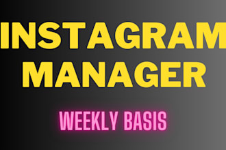 be instagram manager per week