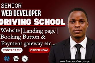 create elearning ims wordpress website for driving school, ims website design