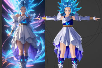model and rig 3d anime character for you