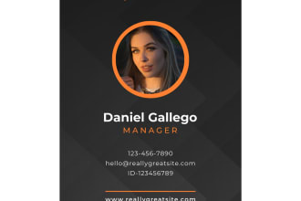 design digital US company card, digital name card, visiting card