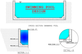 do a structure design of swimming pool for your project
