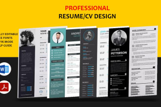create professional creative CV design for your success