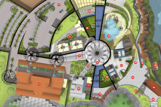 make your master site plan, landscape and layout renderings