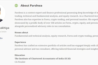 write finance articles and blogs