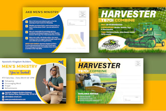 design an eddm postcard or direct mail postcard, rack card