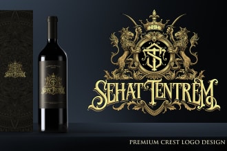 create professional crest design for your brand label