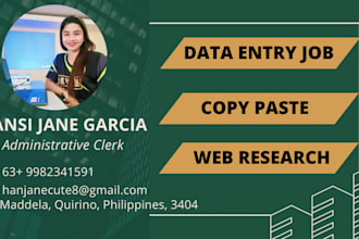 do data entry web research copypaste and excel tasks