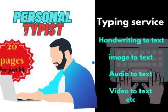 type scanned documents into word and provide other typing services